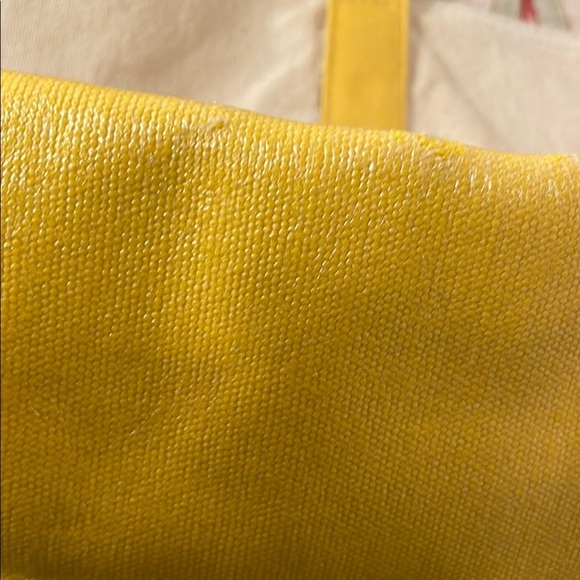 MZ Wallace Yellow and Cream Tote Bag with Spacious Design - Picture 8 of 14